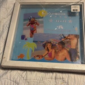 White Scrapbook Page Frame 12x12